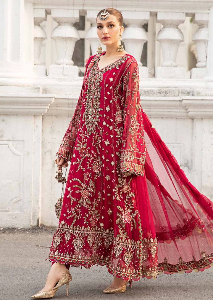 Maria B stitched Luxury Embroidered 3 Piece Chiffon inspired Suit | MPC-24-107 A