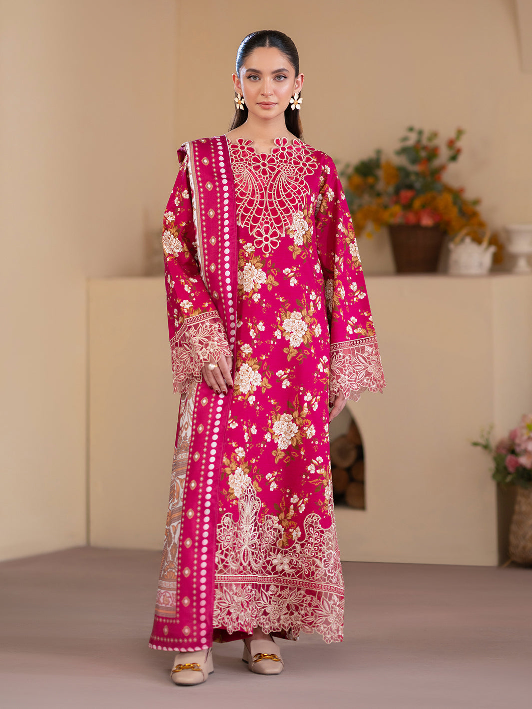 Leila By Mahnur Camellia | 3 PC Khaddar